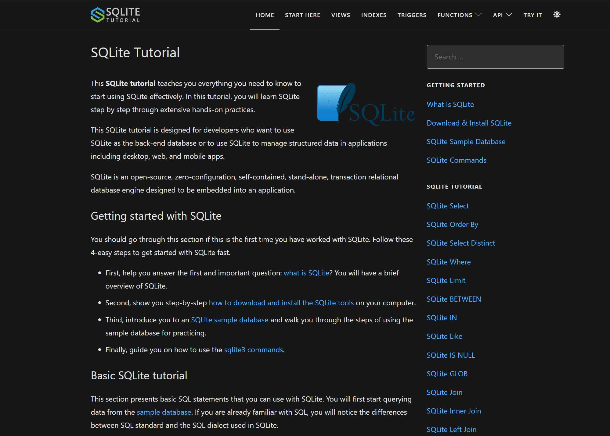 SQLite Tutorial